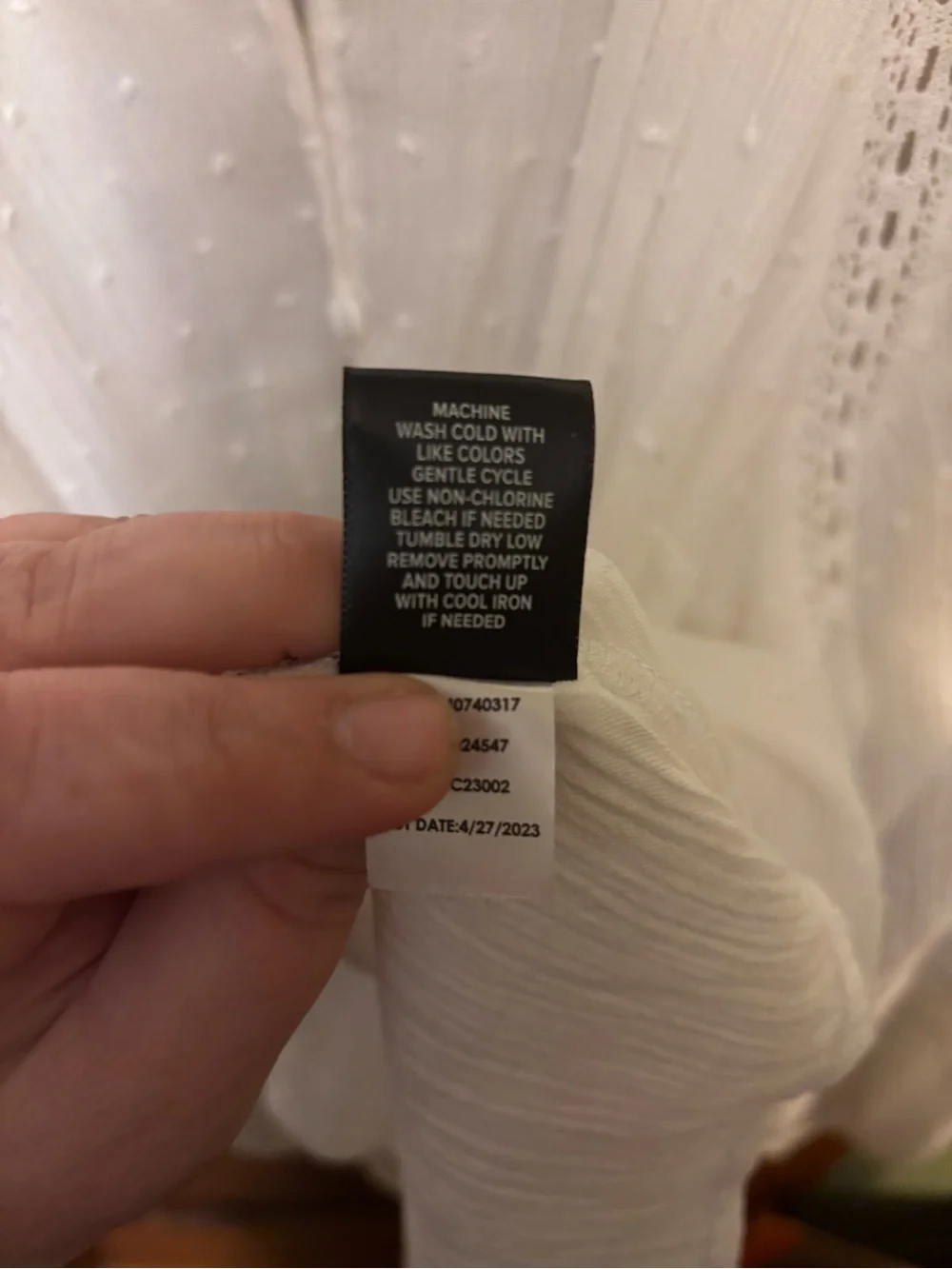 Topshop White Swiss Dot Peasant Blouse